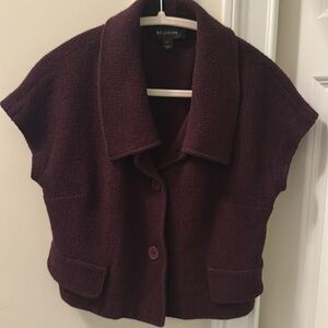 St. John cropped Suit Blazer Jacket cap sleeve